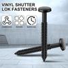 A60zvinyl Shutter Fastener Window 36Pcs 3 Inch Pegs Screws Panel Lok Pin Spikes Anchor(Black)May