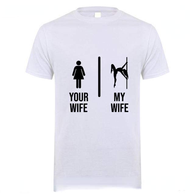 Mens T Shirt Your Wife My Wife Gamer Graphic Tshirts Funny Gaming Husband Gift Youth Tops Tee T-shirt Comics Tees Camiseta