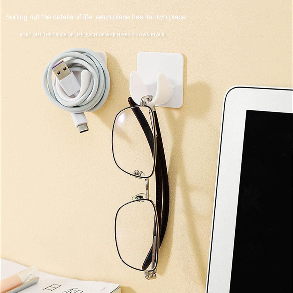 Bathroom Shower Rod No Trace No Punching White Various Lengths Hook Storage Hook Bracket Scalable Strong Adhesion Abs