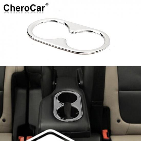 Chrome Rear Armrest Box Cup Holder Decor Panel Ring Trim for Ford Bronco +