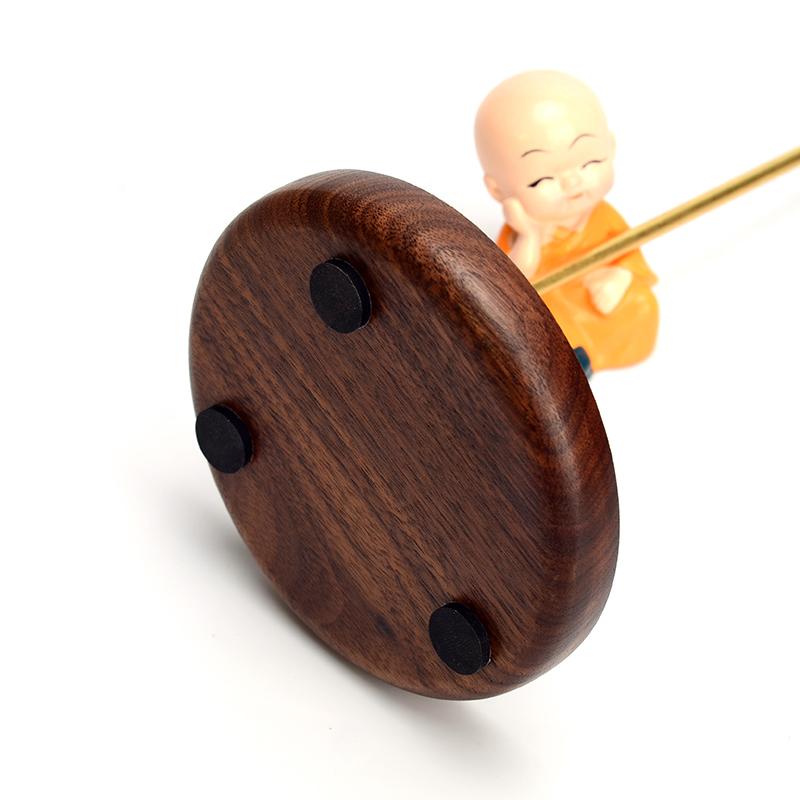Creative Upside Down Brass Incense Holder Wooden Incense Burner Incense Plate Ash Catcher Buddhism Supplies Home Decor