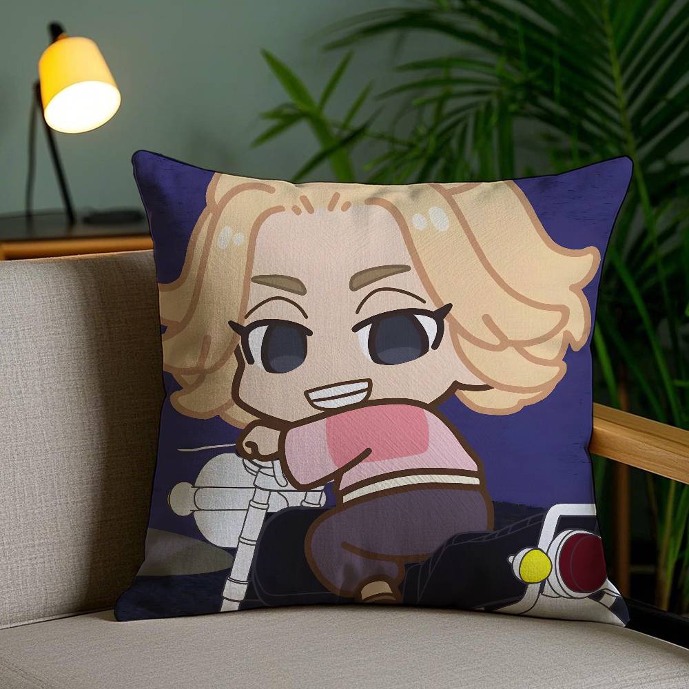 Tokyo Revengers Mikey Pillow Case Anti-dustmite Invisible Zipper Sofa Bed
