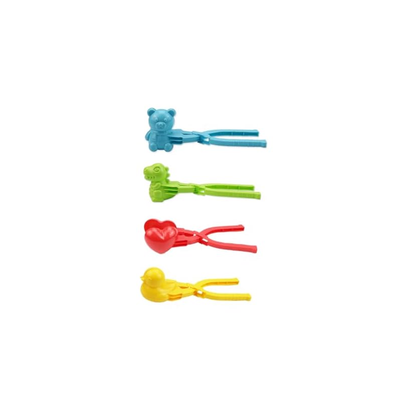 Zestaw do robienia śnieżek 4 sztuki, Przyrząd do robienia śnieżek, do bitew na śnieżki i zabawy na śniegu, Zabawka zimowa, Bałwan, Przyrząd do robienia śnieżek, Masa śnieżna