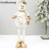 Vergoldung Weihnachts-Schneemann Teleskop-Puppe Festival Druck Weihnachts-Puppe Elf Cartoon Weich Frohe Weihnachten Dekoration