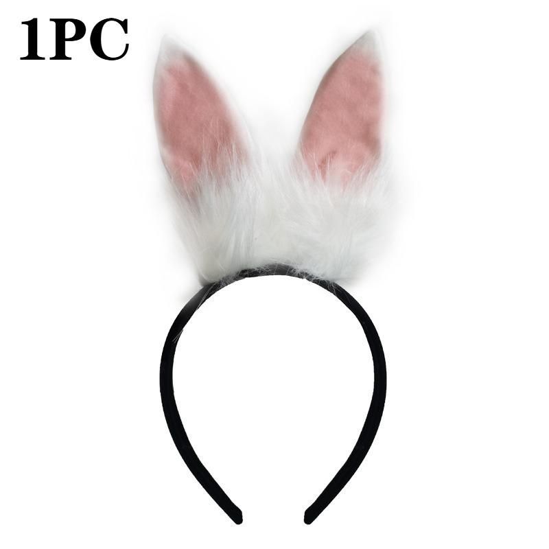 1-10PCS Plush Rabbit Ears Hair Band Cute Headdress for Adult and Children Performance Headband Cosplay Accessories