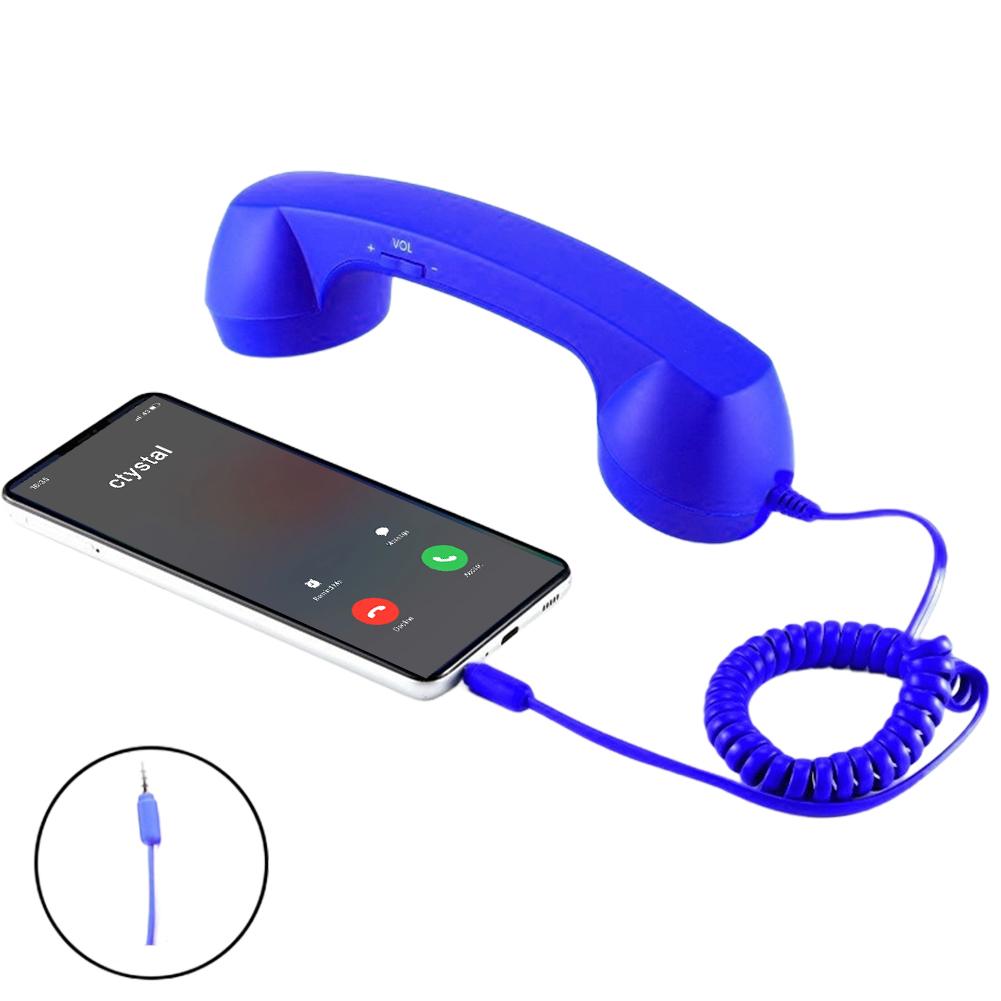 

Retro Type-c 3.5mm Telephone Handset for iPhone & Android Wired Phone Handset Receivers Headphones for Laptops and Cellphones