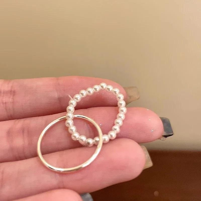 

Прості Кільця Для Жінок Пара Мінімалістичні Ручної Роботи Просте Велике Кільце Вечірні Прикраси Подарунок Захист від Алергії