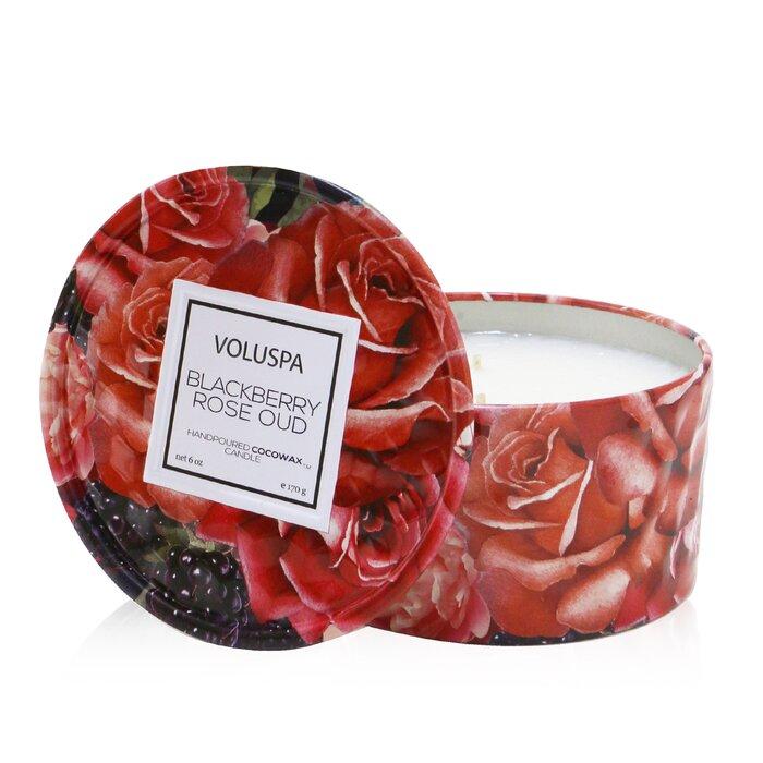 

Voluspa - Оловянная свеча с 2 фитилями - Blackberry Rose Oud