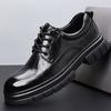 Autumn New Hand-scratched Men's Shoes First Layer Cowhide Big Head Martin Shoes Platform Business Casual Leather Shoes Men's High-end