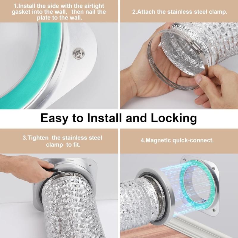 Heavy Type Fireproof Dryer Vents Magnetic Coupling Magnetic Dryer Vents Coupling Dryers Part Easy to Clean