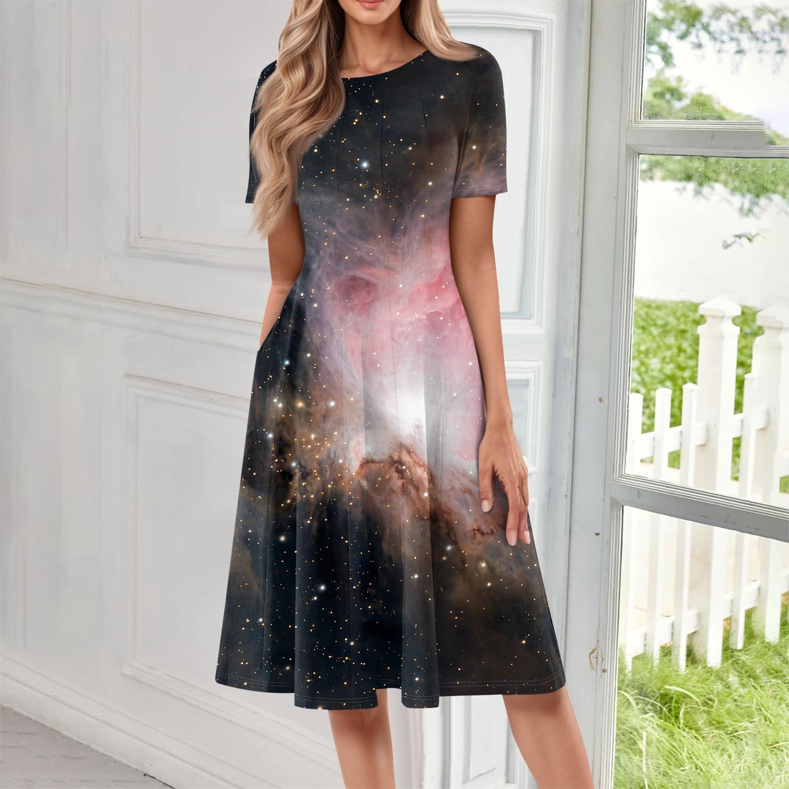 

Женское летнее повседневное платье U-образной формы с завязкой на кармане и короткими рукавами L чёрный