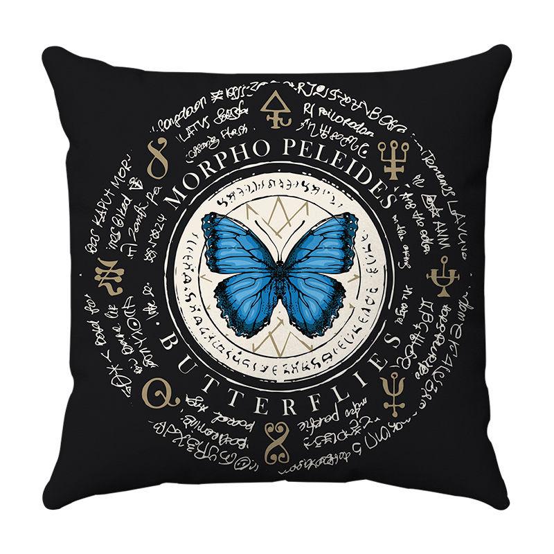 Divination and butterflies Digital printing short plush pillow covers for car sofa office cushion cover home goods 60x60cm