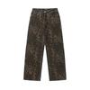 Calças Jeans Estampa Leopardo Femininas Calças Jeans Femininas Largas Oversize - PJ