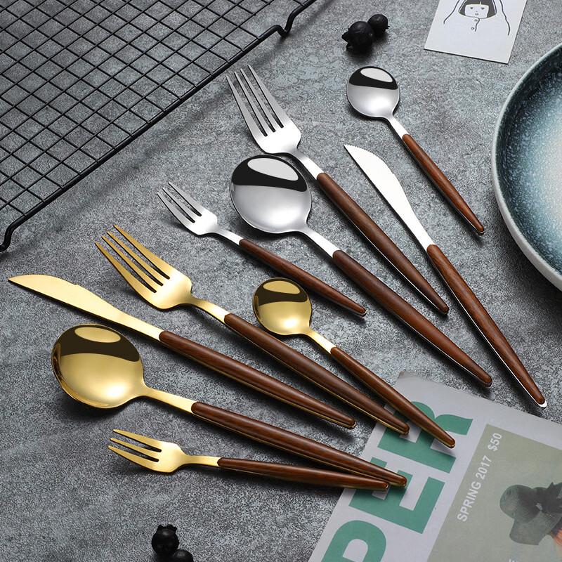 Abay Wood Grain Handle Portuguese Cutlery