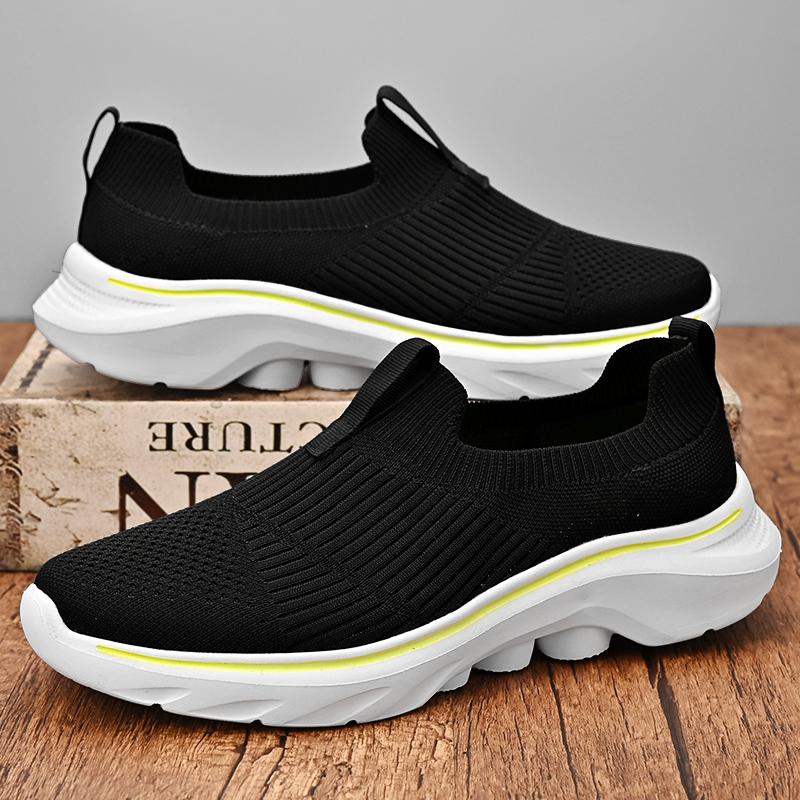 Fashion Running Shoes Men Lightweight Mesh Comfortable Flat Casual Walking Shoes Slip on Unisex Sneakers for Men Lightweight Casual Shoe