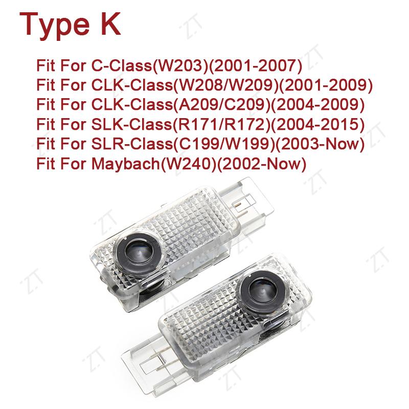 HD Glass Lens Car Door Light Welcome Lamp Never Fade For Mercedes Benz CLA E C S V CLS CLA CLK SLK SLR Class Sprinter Viano Vito
