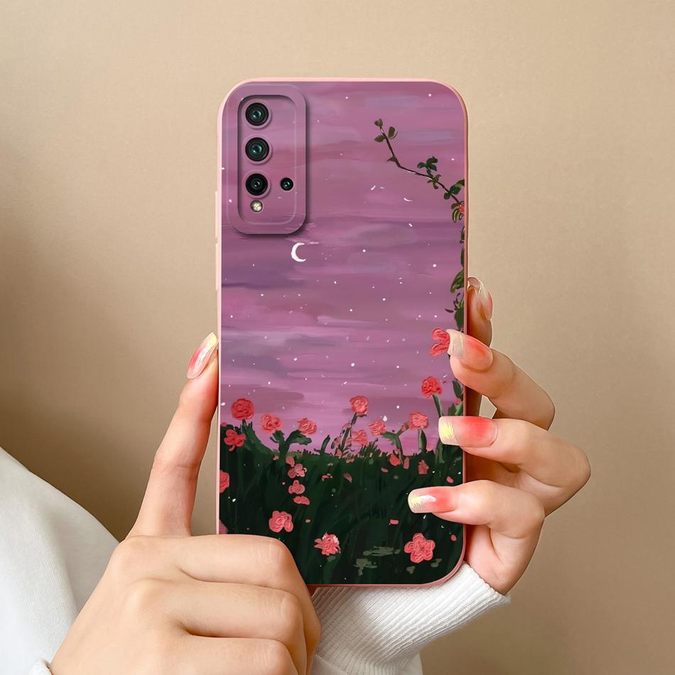 Case For Huawei Nova 5T Cover For Huawei Nova 6 Nova 7 Cartoon Bumper For Nova 5 T Nova6 Nova7 Soft Liquid Silicone Phone Cases
