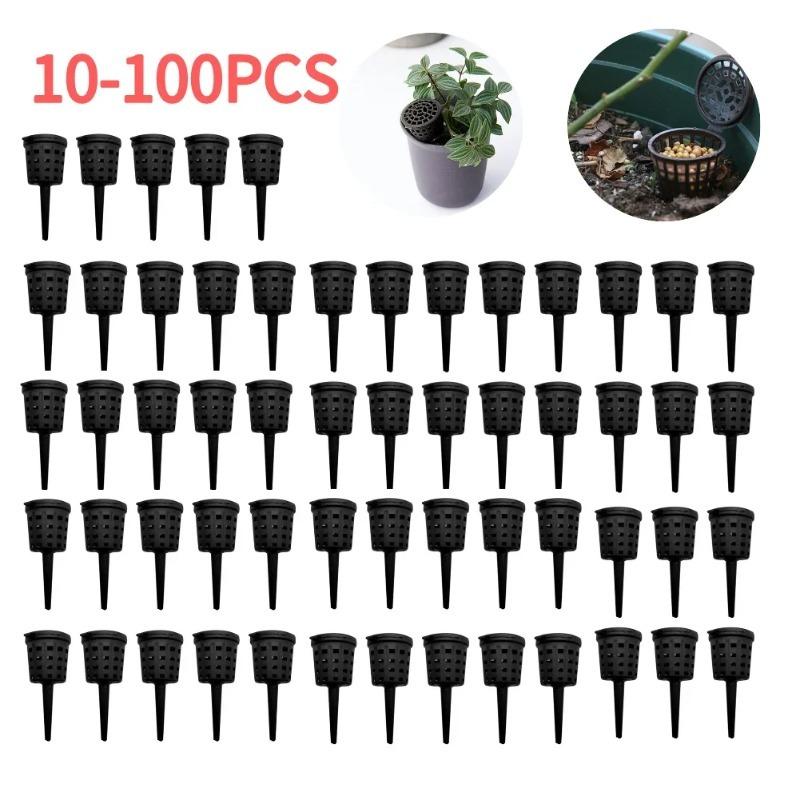10 Pieces Fertilizer Basket Nutrition Cup Small Bonsai Fertilizer Box with Lid for Plant Gardening Offices Courtyards Balconies