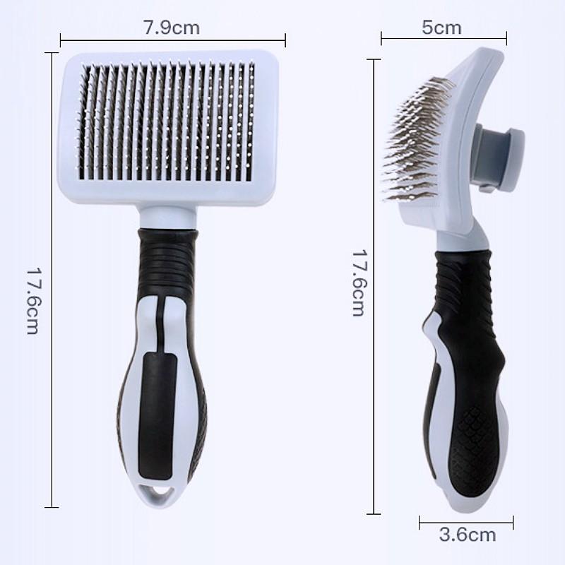 Dog Brush Massage Dogs Comb Automatic Pet Hair Remover Self Cleaning Cat Brush Pet Grooming One Button Cleaning Dog Brushes Comb Small