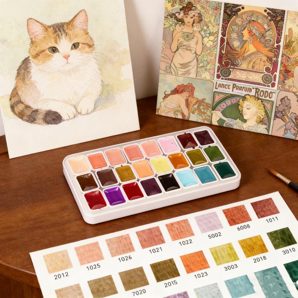 Artists Watercolors Paint Set 24/96/216 Colors 1ml Acuarela Professional Pigments Art Supplies, for Art Drawing Sketching