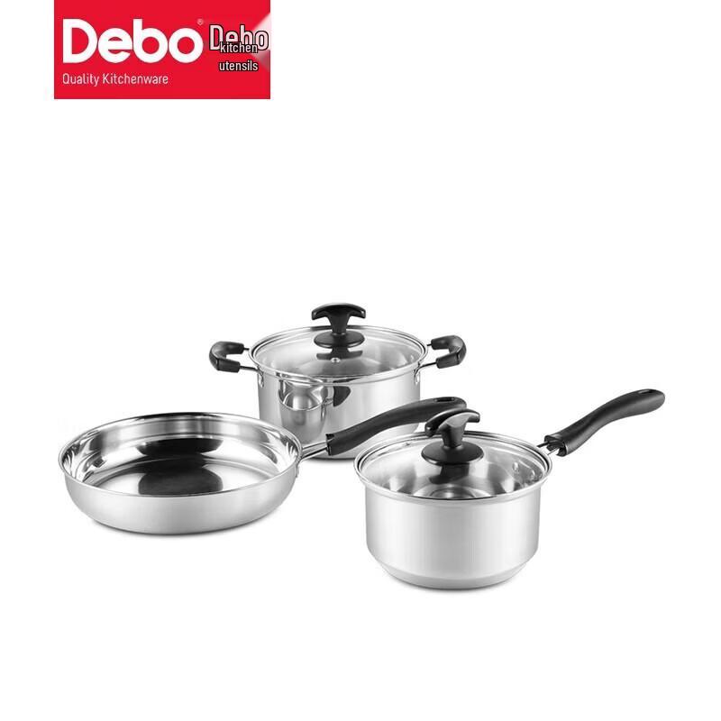 Debo Bologna DEP-516 Stainless Steel 3-Piece Cookware Set