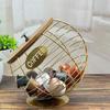 Iron Art Fruit Storage Basket Large Capacity Coffee Capsules Organizer Espresso Pods Dispenser for Kitchen Countertop