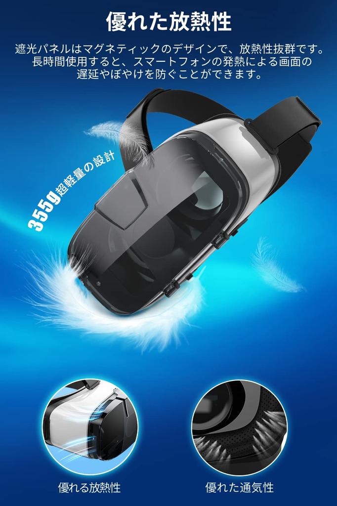 Nová náhlavní souprava pro VR VR brýle VR brýle pro chytré telefony 1080P ultraširokoúhlý pozorovací úhel Asférická optická čočka Nízká, dobrá teplota