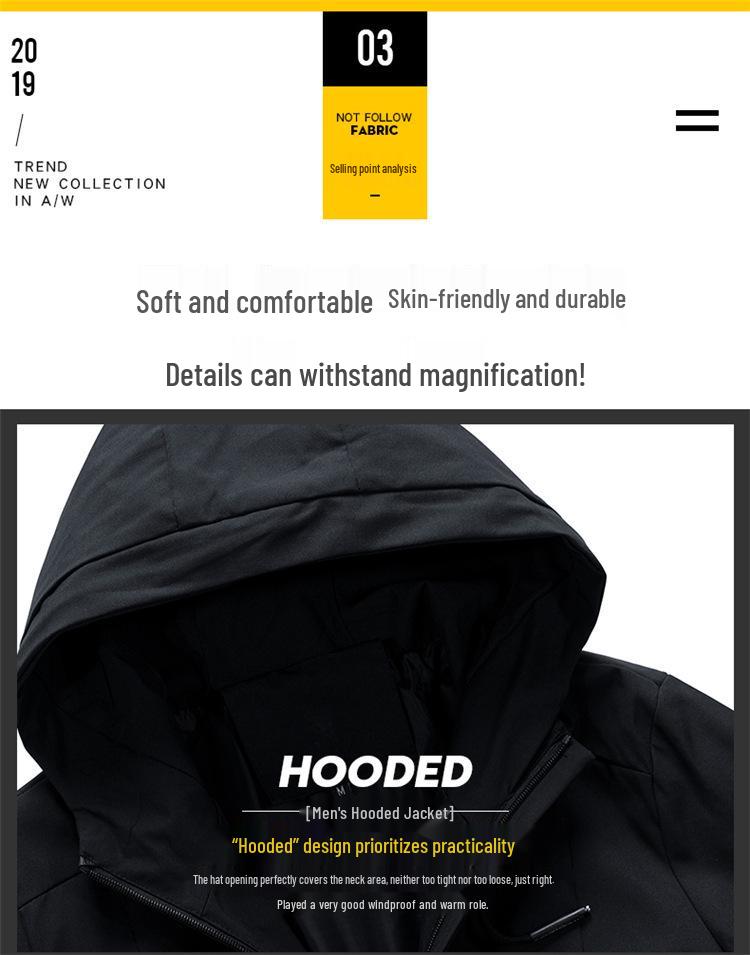 Men's 2022 Korean Style Casual Hooded Jacket - Spring/Autumn Youth Plus Size Trend