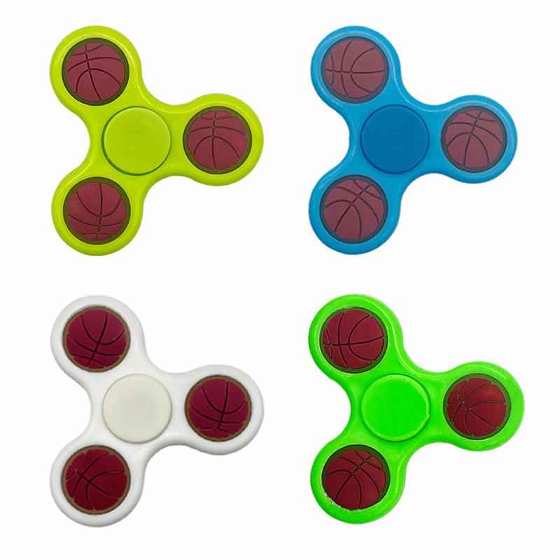 Colorful Sports-Themed Three-Leaf Fidget Spinner for Adults
