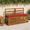 2 piece Bench Cushions SOEST 2 pcs. 100percent  Polyester Red