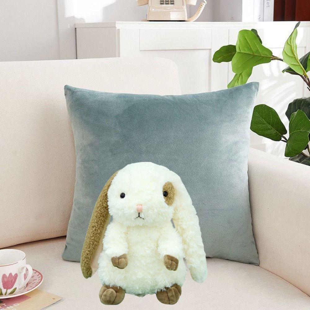 Fluffy Rabbit Plush Toy Soft Sitting Bunny Plush Doll Long Ears Rabbit Stuffed Toy  Home Decor