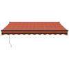 Auvent rétractable automatique orange et marron VIDAXL 3x2,5 m