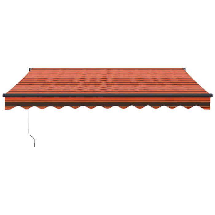 Auvent rétractable automatique orange et marron VIDAXL 3x2,5 m