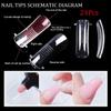 Nail Extension Gel Kit 15ml×6 Pcs Full Set Nail Form & Base Coat Long-Lasting Home Salon Nail Art Tools