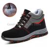 High Quality Winter Boots Men Steel Toe Cap Safety Boots Work Shoes Men Puncture-Proof Work Boots Plush Warm Safety Shoes Boots