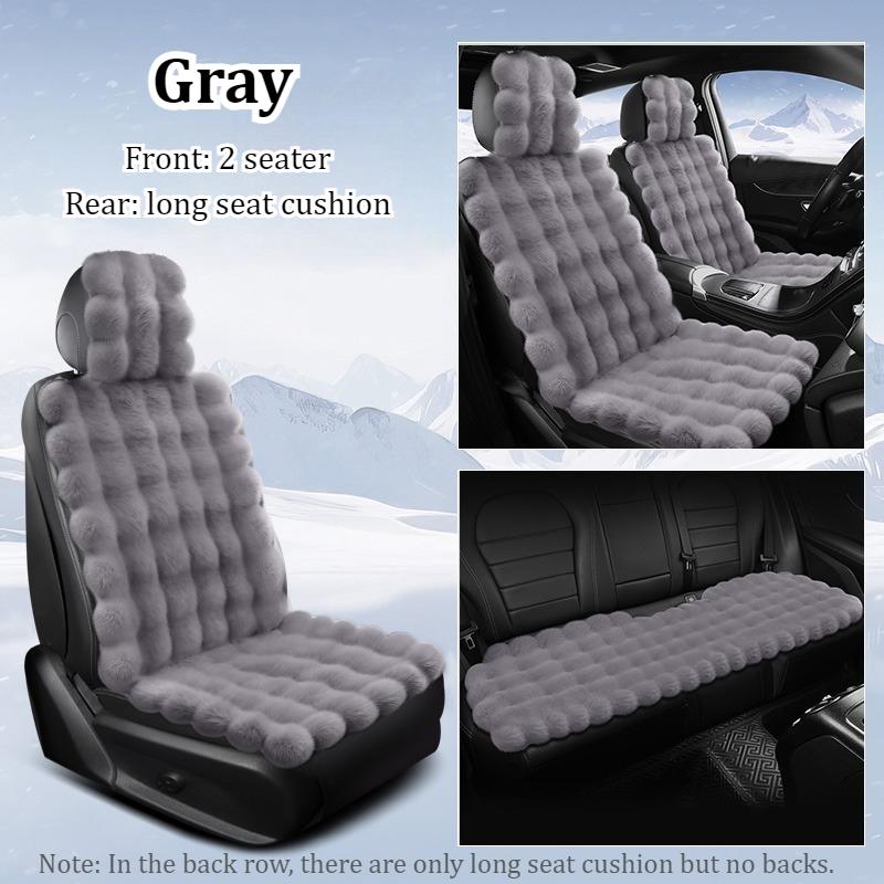 Premium 3D Plush Car Seat Covers with Non Slip Grip Ultra Soft Warmth for Winter 4 Stylish Colors Value Pack Auto Accessories