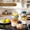 2/4 Pcs Clear Glass Overnight Oats food Storage Container with Lid Leakproof Oats Fruit Salad Sealed Jar Portable Breakfast Cups