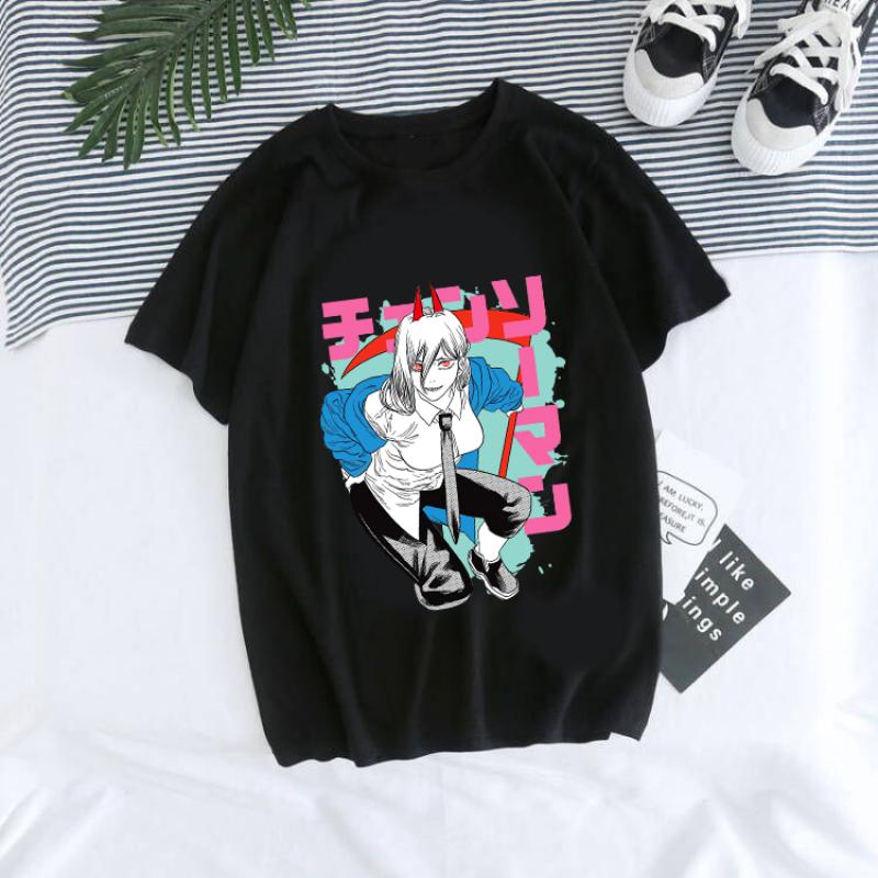 Neue Anime Kettensäge Mann Hayakawa Aki T-shirt Y2k Hip Hop Crewneck T Hemd Männer Frauen Lustige Cartoon T-shirt Graphic Tees tops Männlich