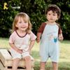 Tongtai Baby Summer Pure Cotton Short Sleeve Romper