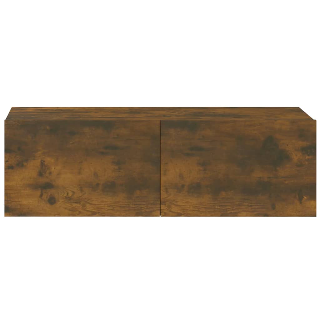 Vidaxl Ścienne Szafki Tv, 4 Szt., Przydymiony Dąb, 100X30X30 Cm