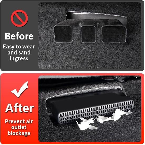 Car Under Seat Air Outlet Protection Cover for Santa Cruz 2024 2025 an