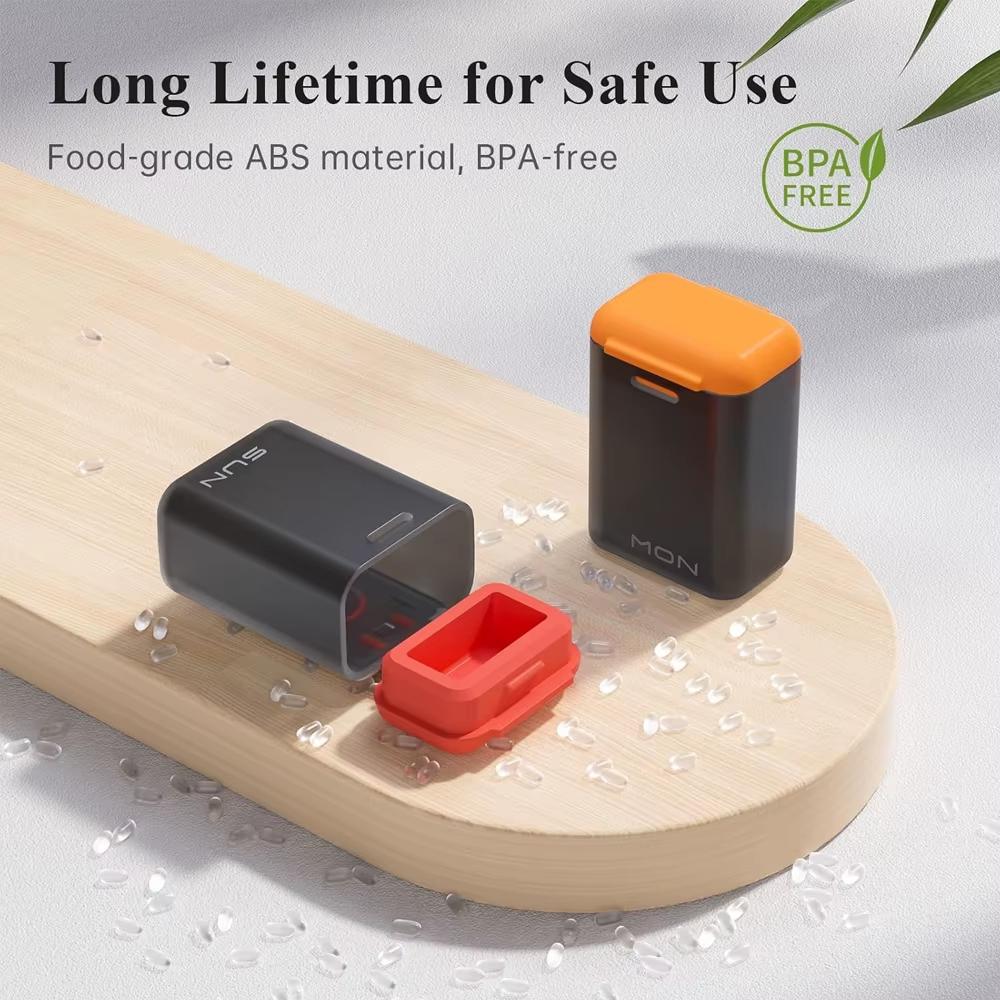 Weekly Pill Organizer Magnetic Removable Pill Box 7 Day 1 Time a Day Large Travel Pill Case Week Once Daily Medication Dispenser