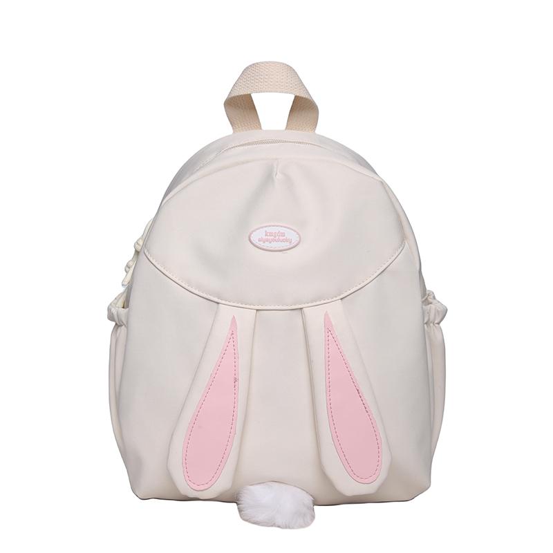 

Милый рюкзак с кроликом, школьный рюкзак, однотонный маленький рюкзак белый