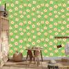 Cottagecore Flowers Wallpaper Green and Lime for Living Room and Bedroom 50x1000