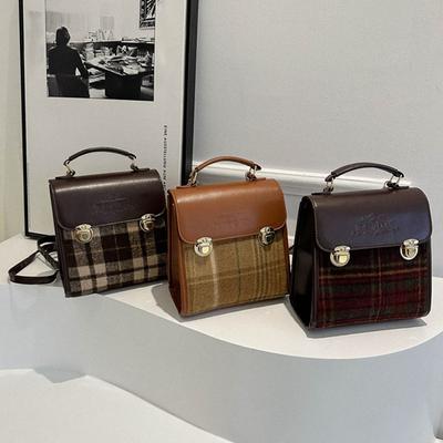 Retro multifunkční taška z umělé kůže, crossbody tašky přes rameno, stylová osobitá taška, kabelka, dámský batoh s velkou kapacitou