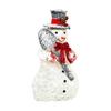 Snowman Statue Crafts Gift with Light for Hotel Table Centerpieces Fireplace