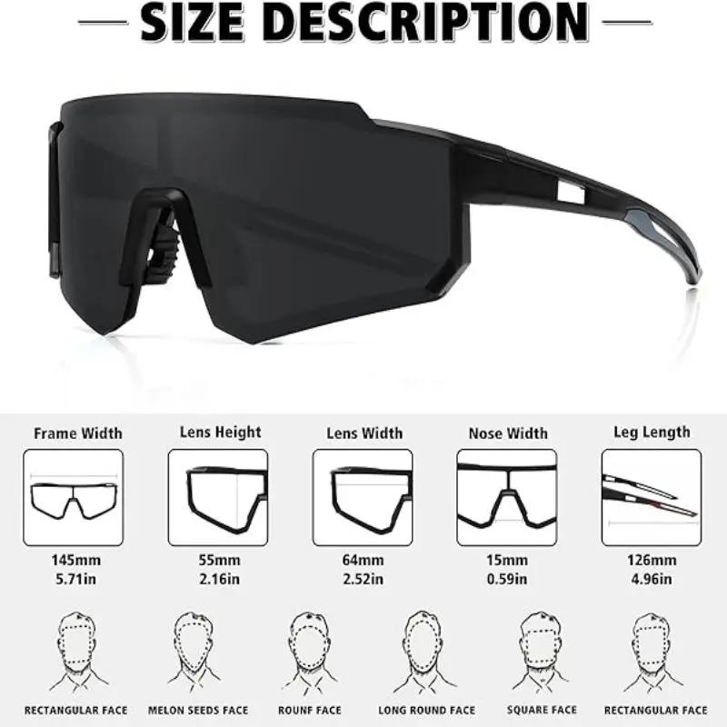 New Outdoor Riding Sunglasses One-piece Bicycle Windscreen 9815 European and American MEN'S Sports Sunglasses