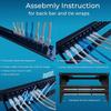 1PC Wiring Board 24 Ports Cat6 with RJ45 Coupler Wiring Board 19 Inches with Detachable Back Pole