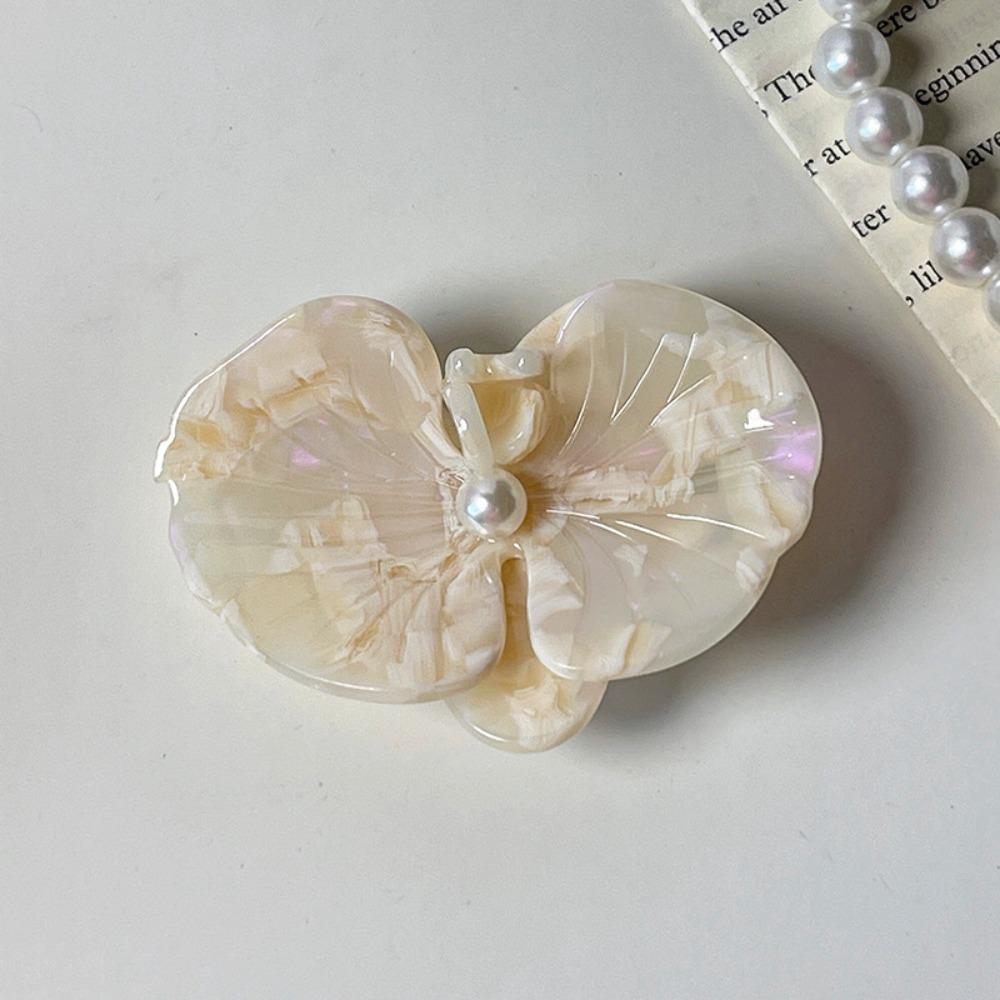 Side Clip Acetic Acid Hairpin Floral Korean Style Flower Duckbill Clip Butterfly Orchid Hair Accessories Fresh Barrettes