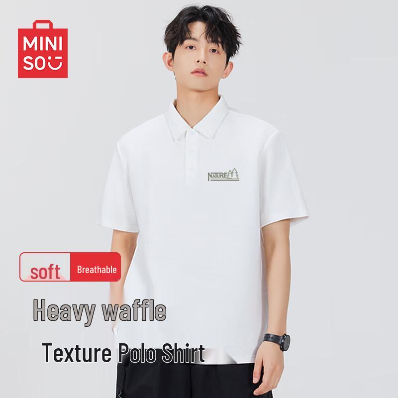 MINISO Men s Waffle Polo Shirt 3XL